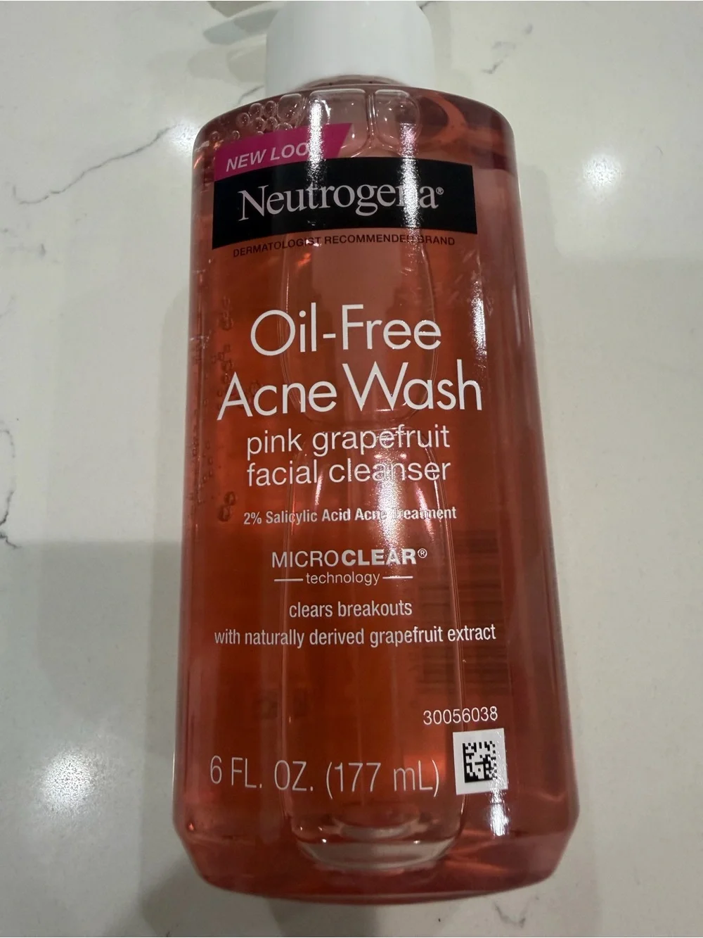 Neutrogena Oil-Free Acne Wash Pink Grapefruit Facial Cleanser - Pink/White Pump